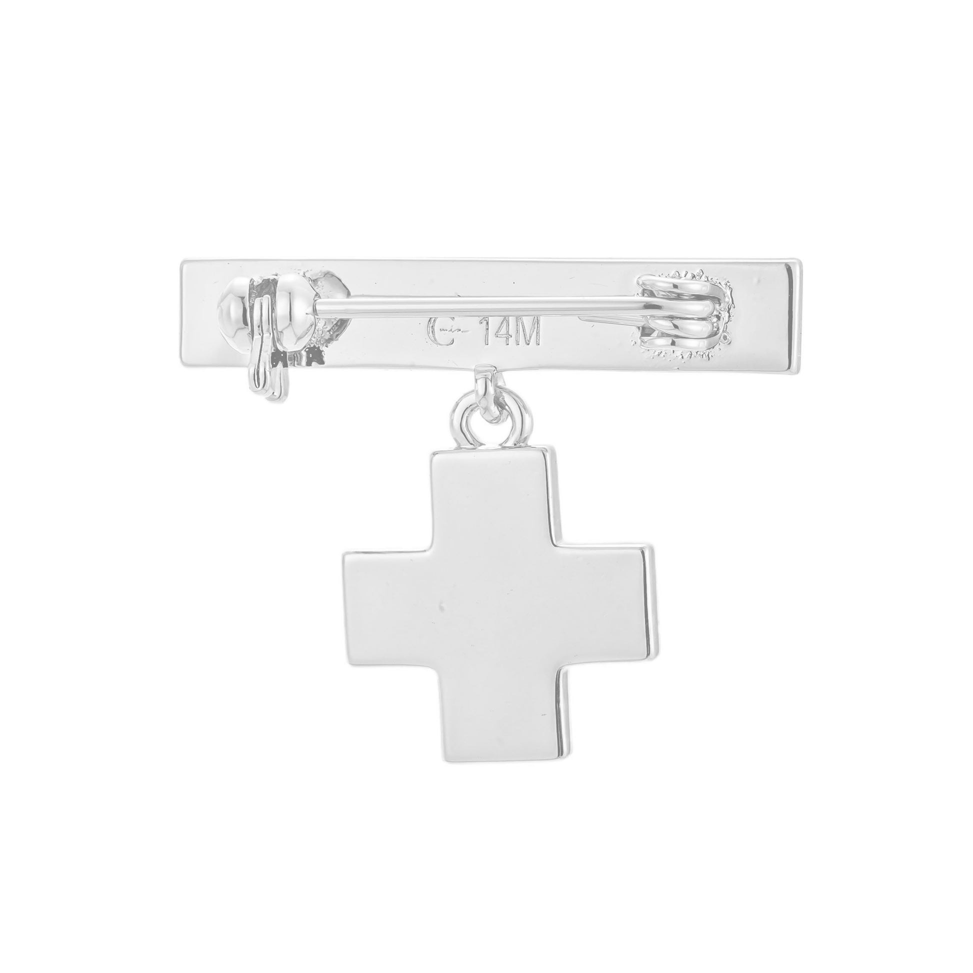 Pin de Bebé con Cruz Plata