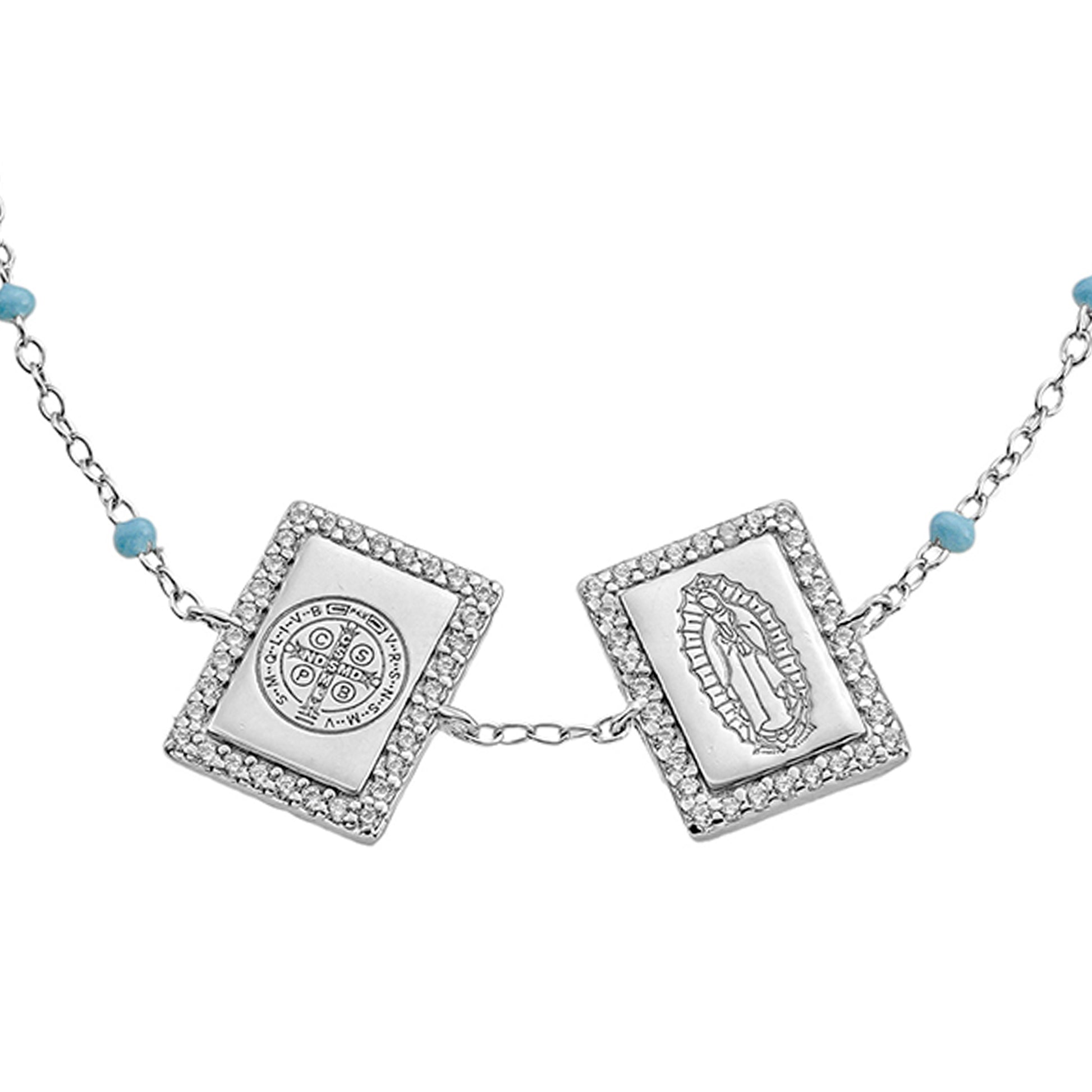 Pulsera San Benito y Virgen María.
