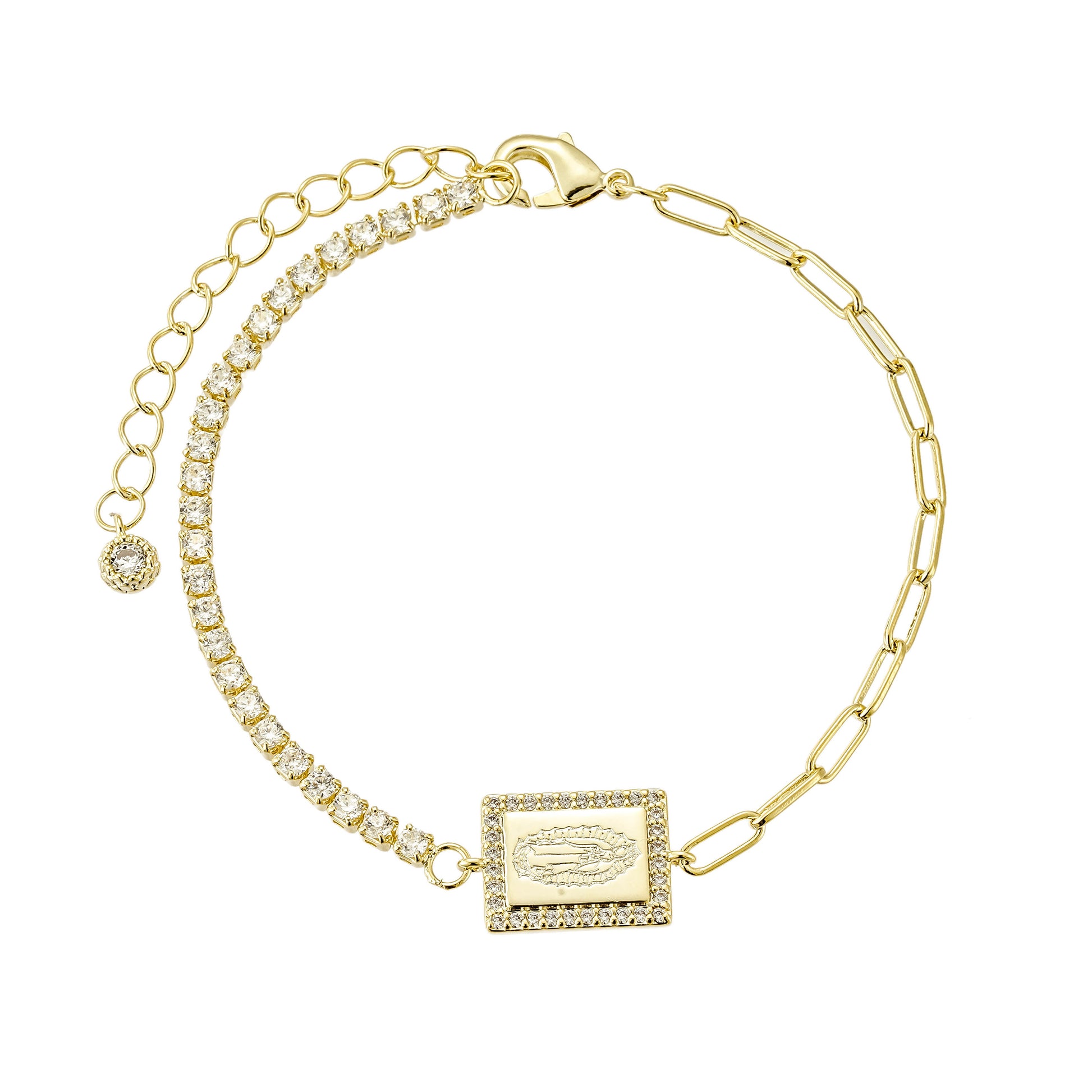 Pulsera Dorada Virgen de Guadalupe