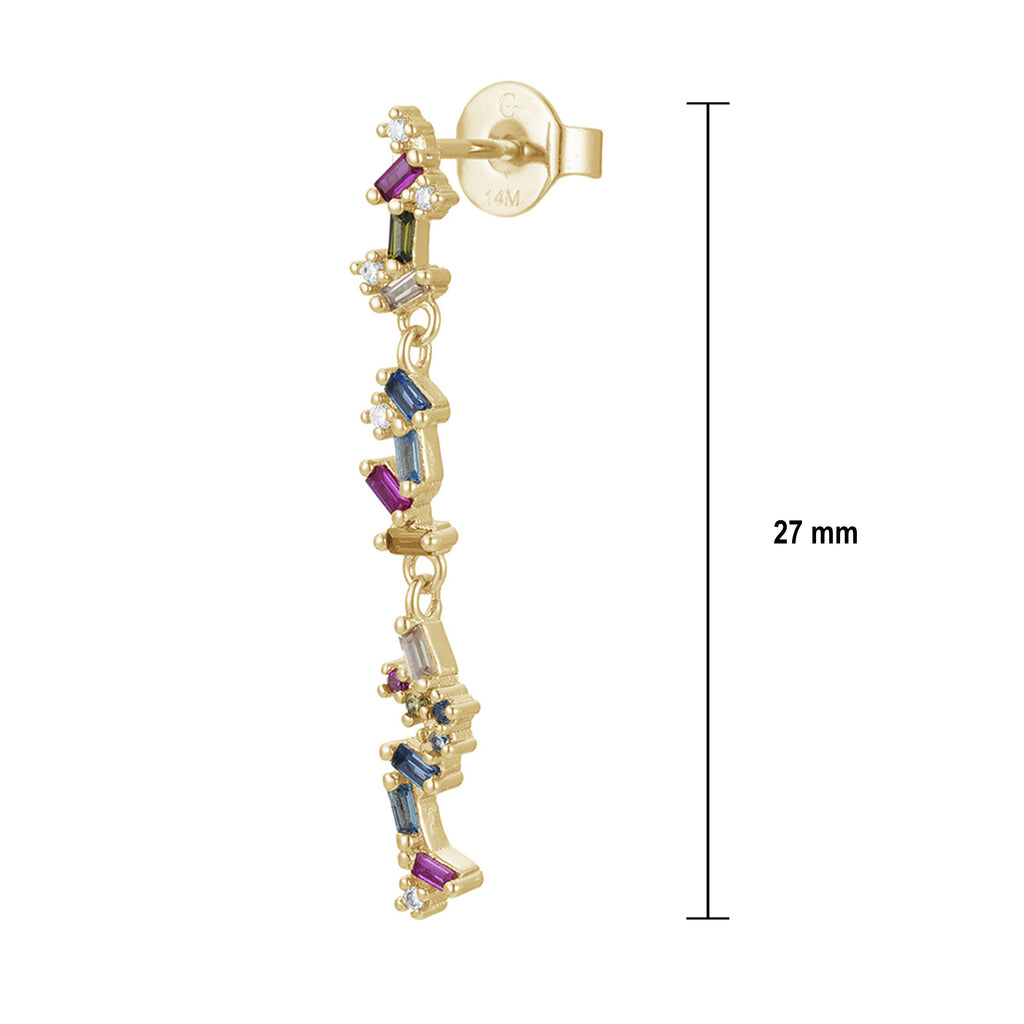 Aretes Largos Multicolor