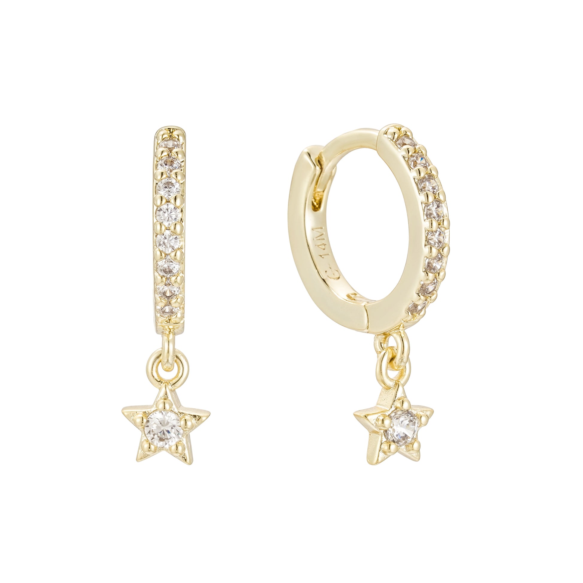 Aretes Pavé con Estrellas