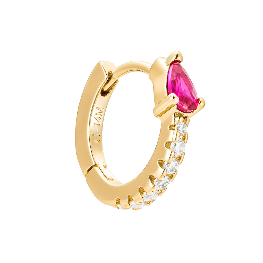 Aretes con Circonia Rosa