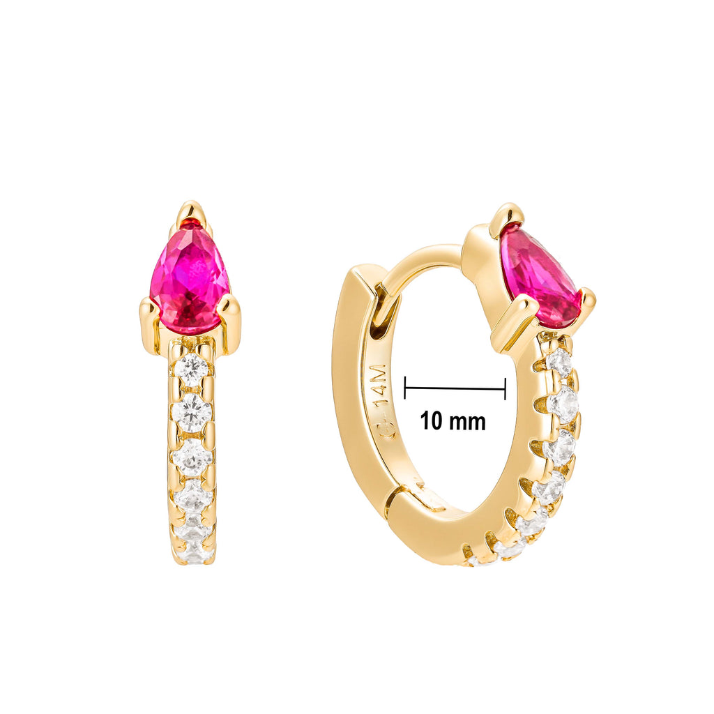 Aretes con Circonia Rosa