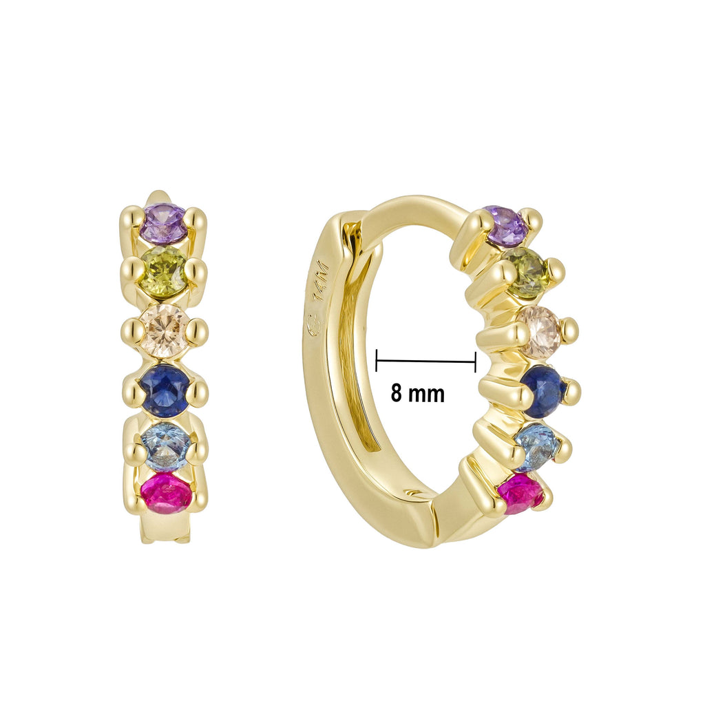 Aretes con Circonias Multicolor