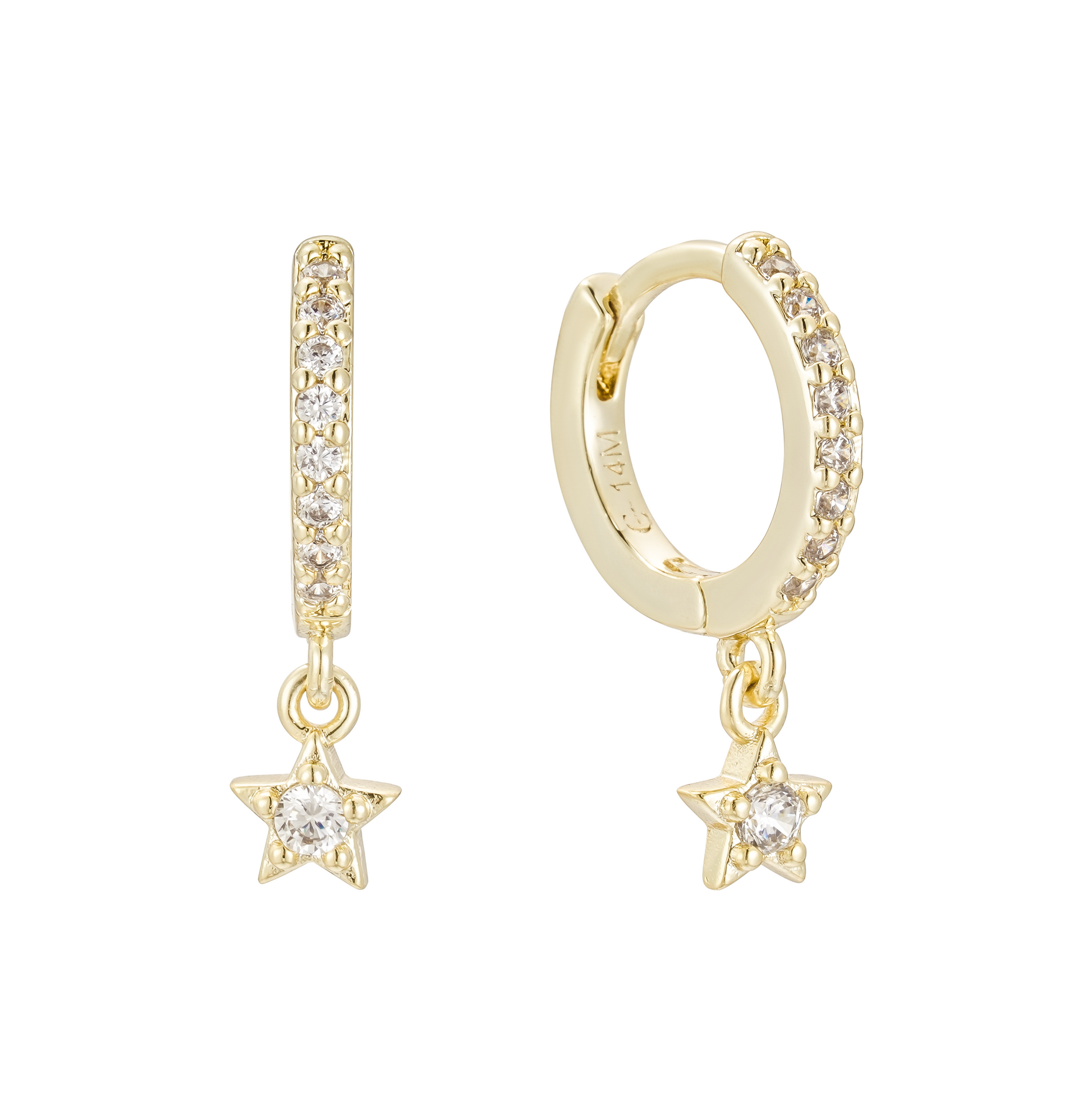 Aretes circonias y estrellas