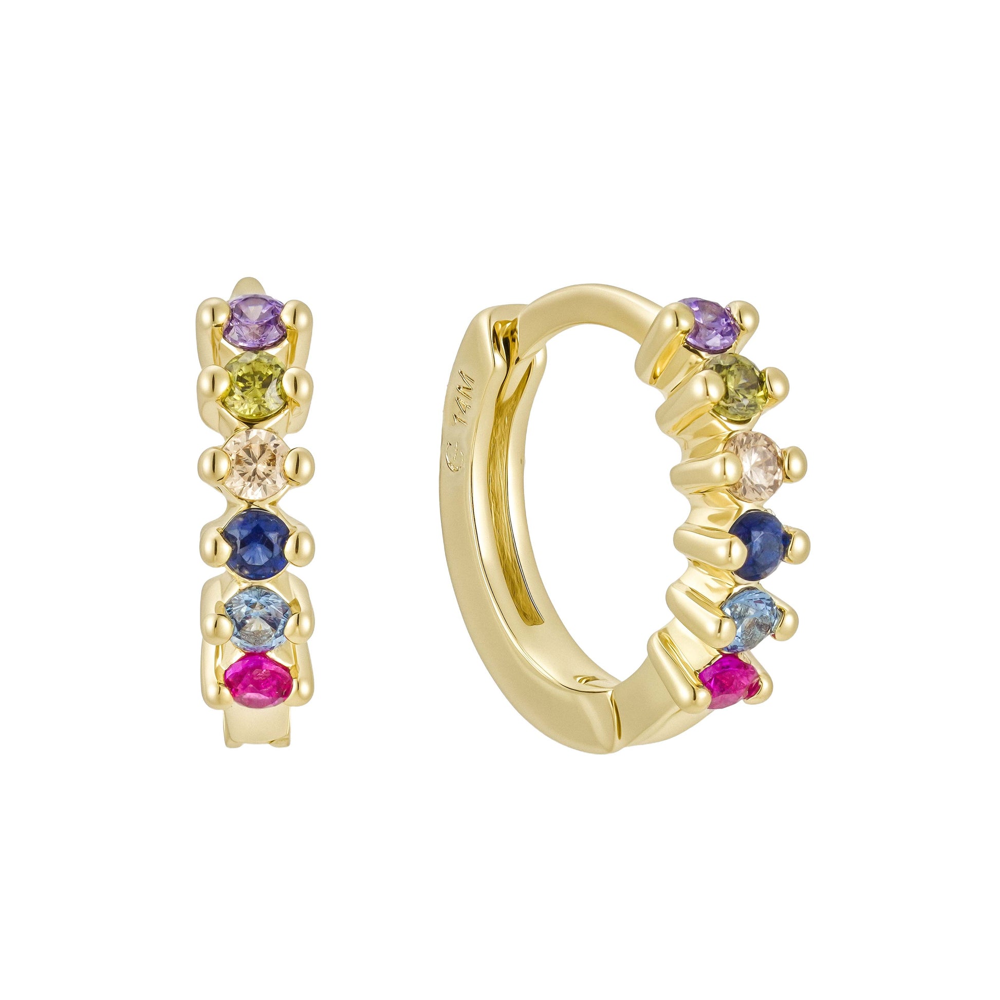 Aretes con Circonias Multicolor