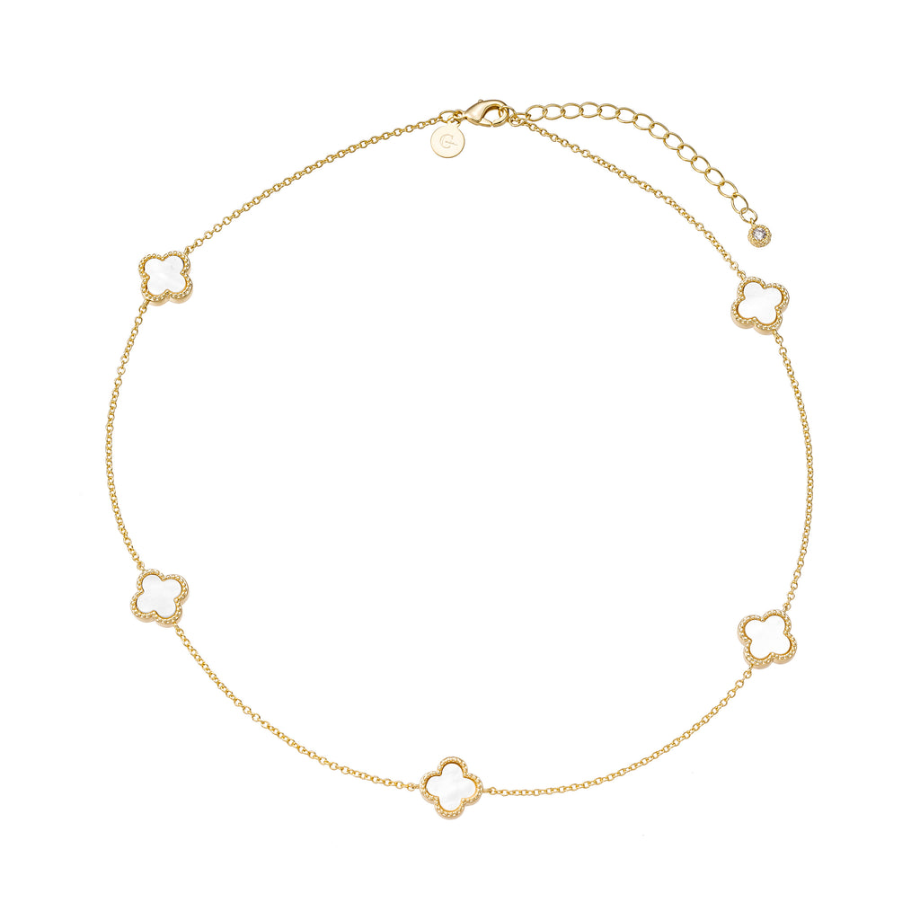 Set collar y pulsera con trébol