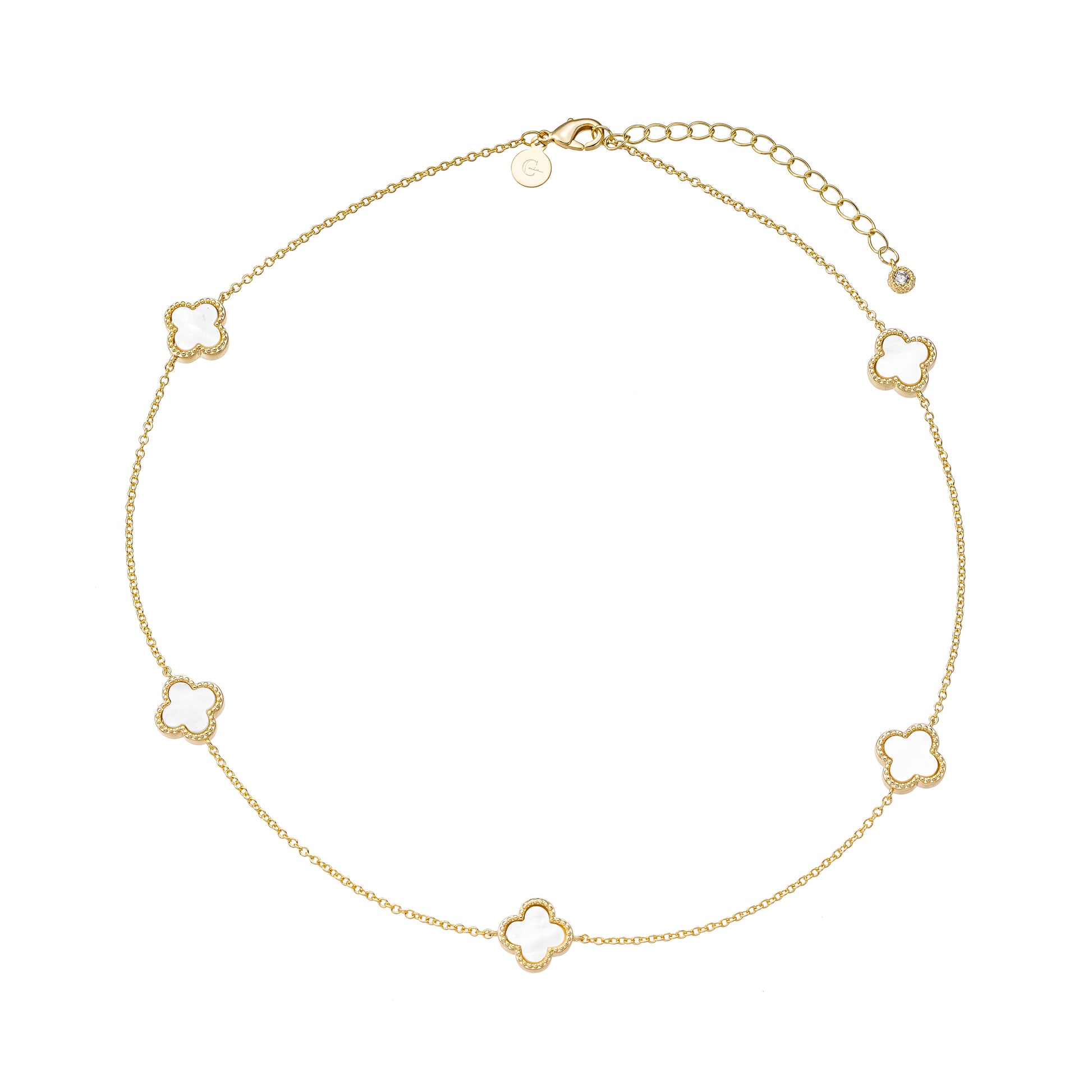 Set collar y pulsera con trébol