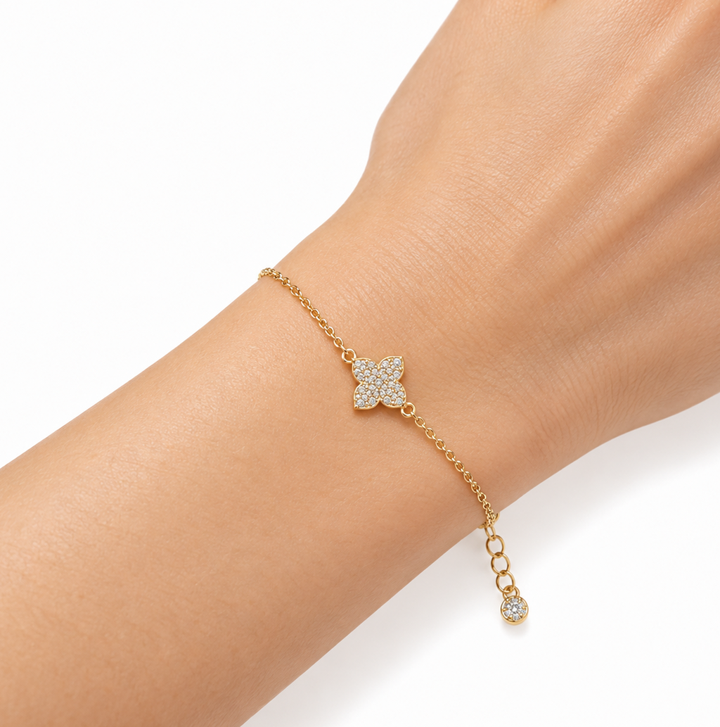 Pulsera Trebol con Zirconias