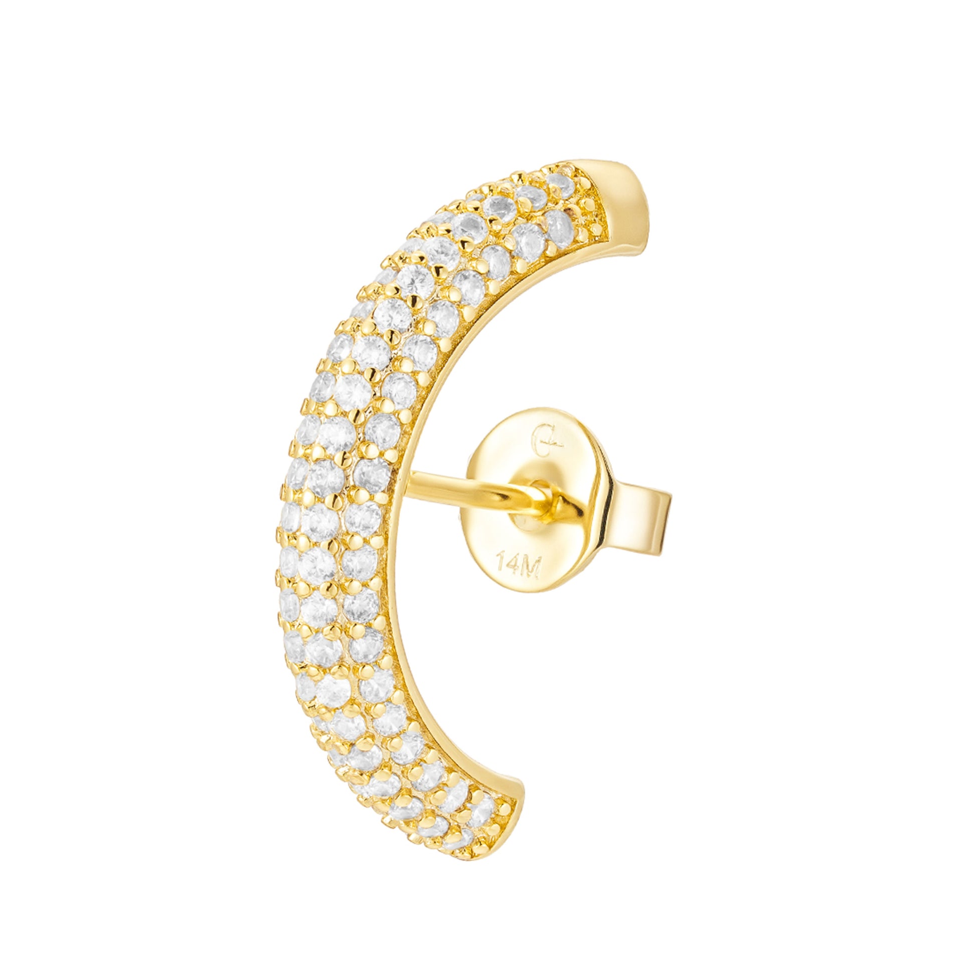 Piercing Dorado en Punta con Circonias