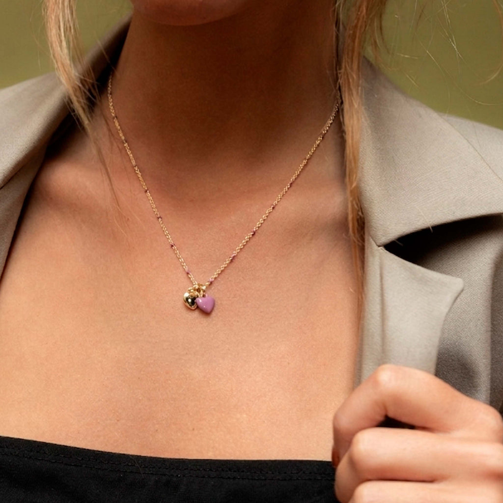 Collar de Corazones Dorado