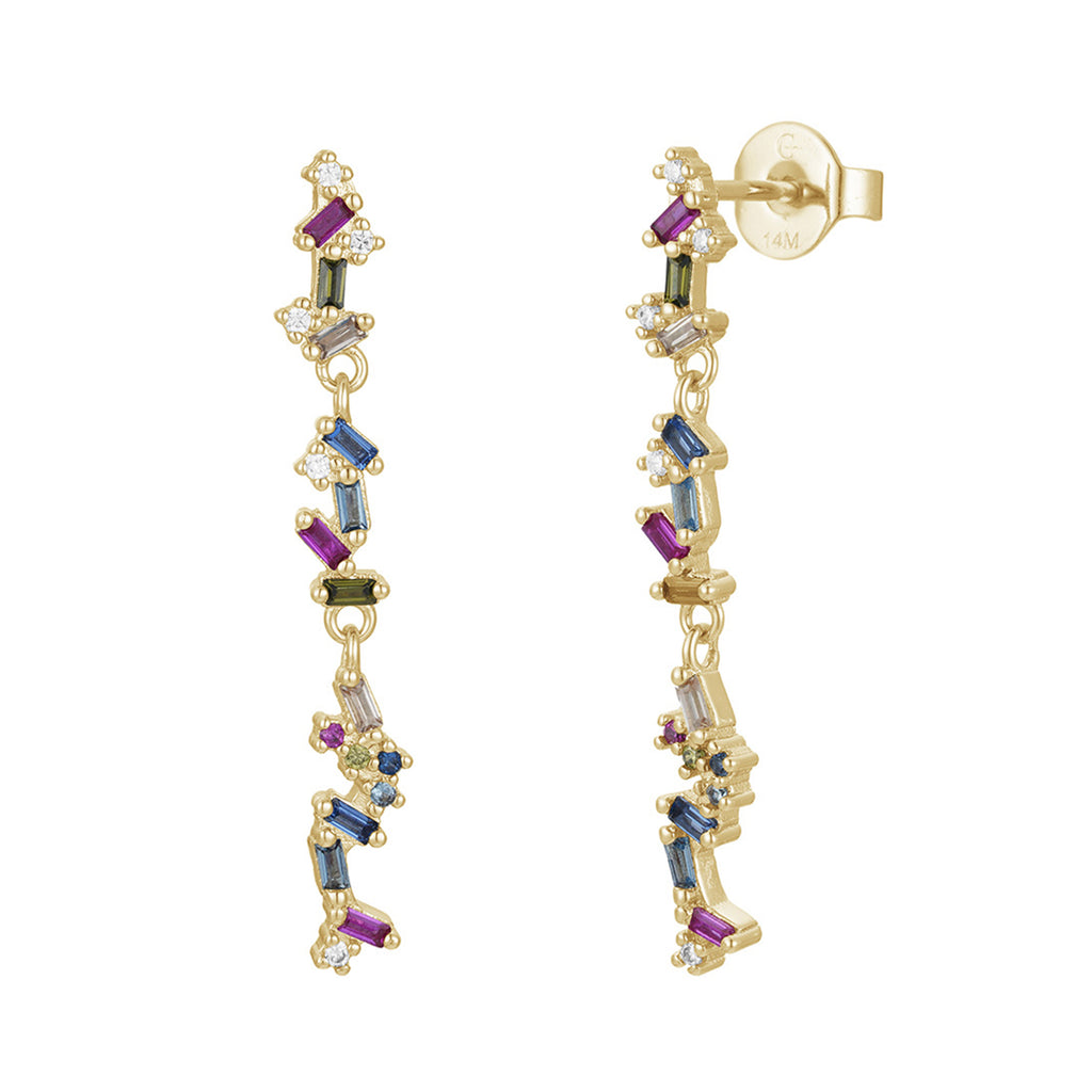 Aretes Largos Multicolor