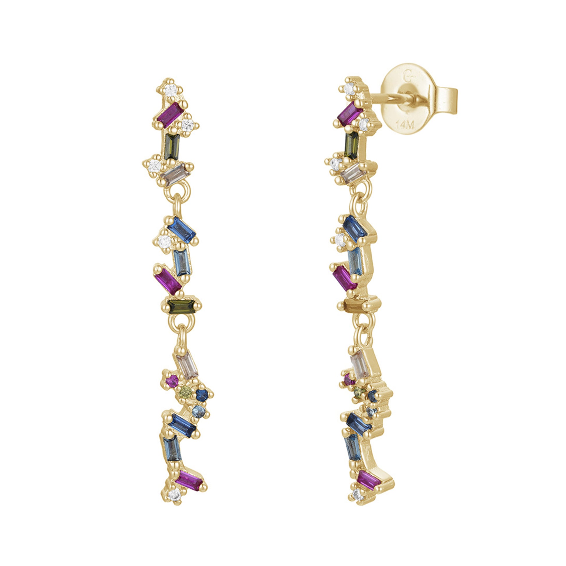 Aretes Largos Multicolor