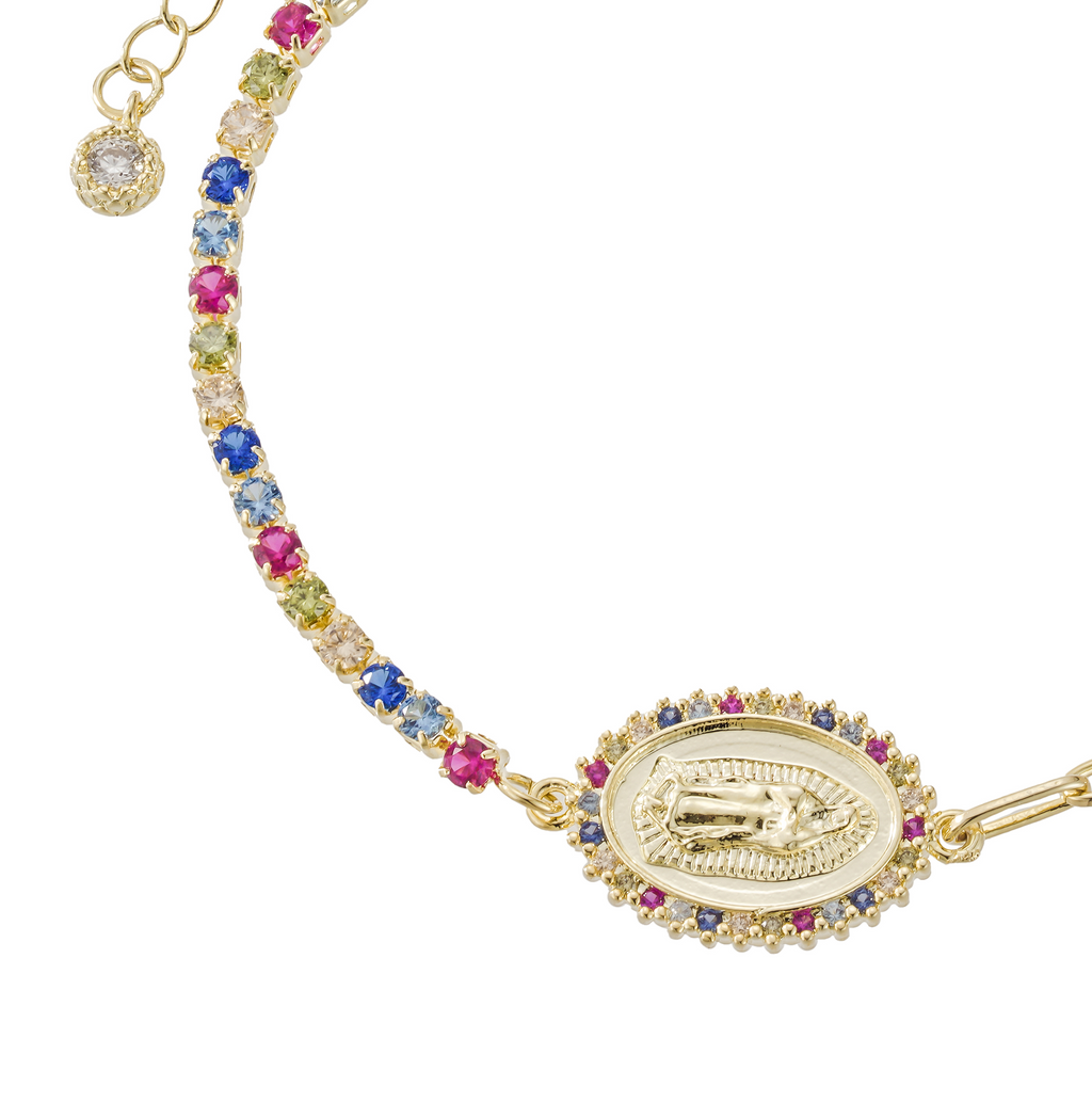 Pulsera la Guadalupana con Circonias