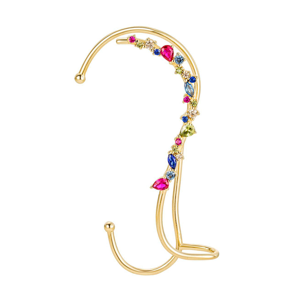 Ear Cuff Multicolor con Cristales |