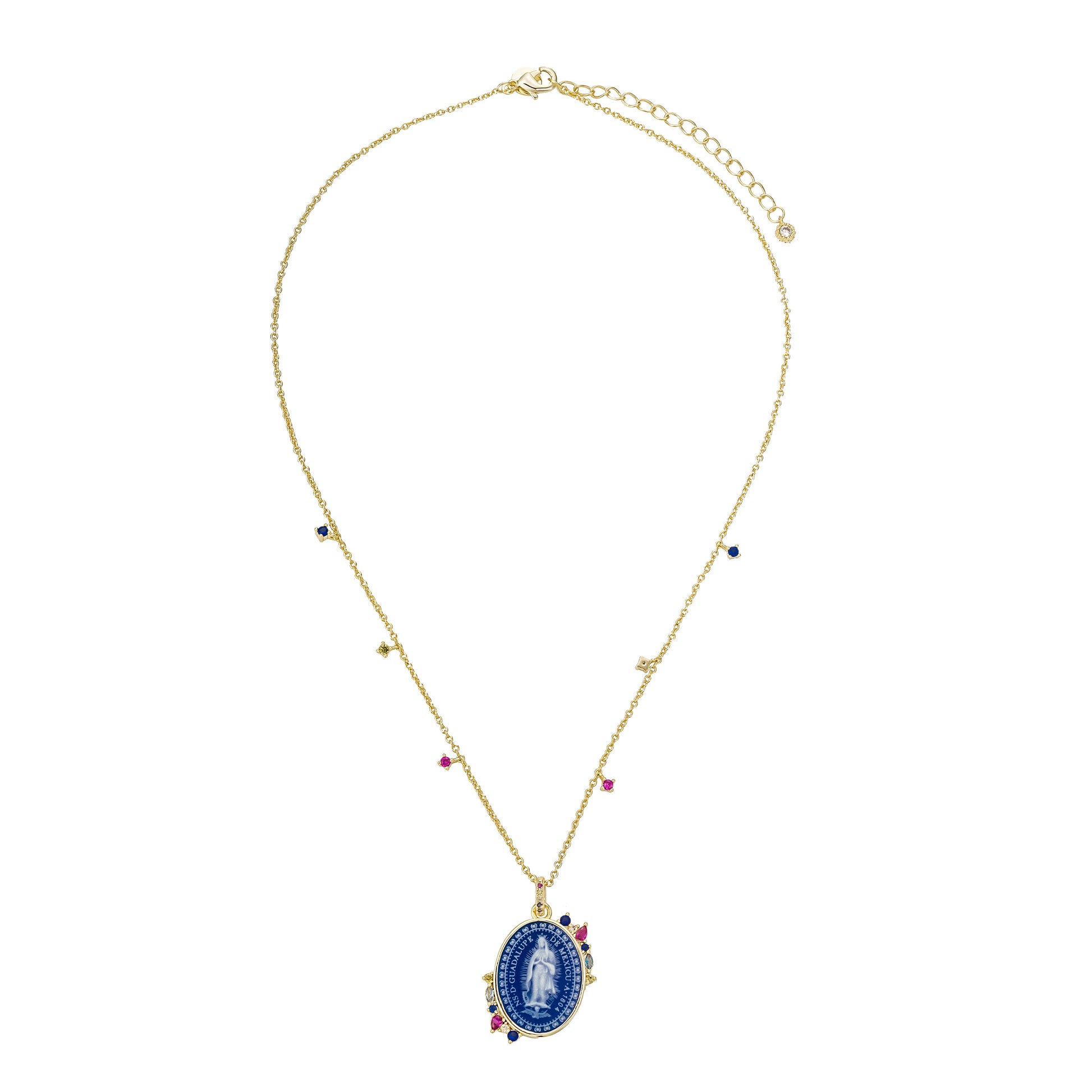 Collar de Piedra Ágata Virgen de Guadalupe