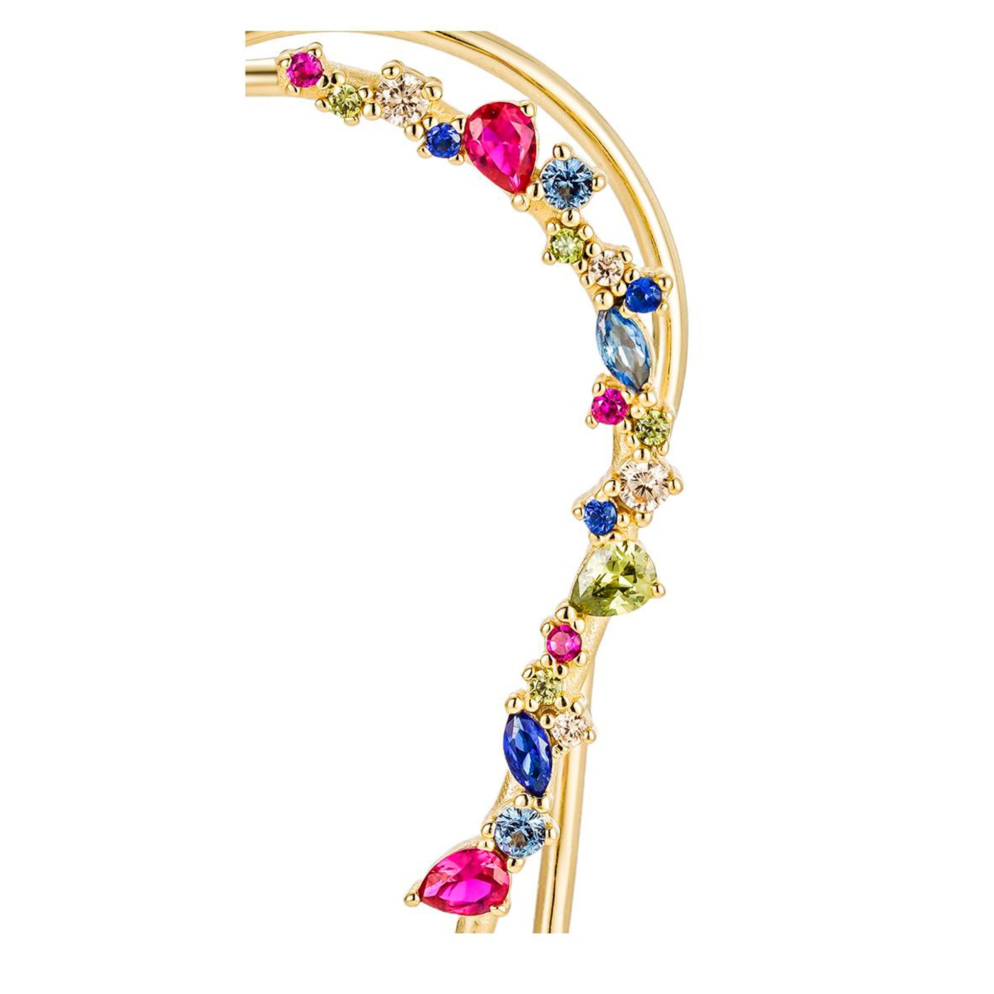 Ear Cuff Multicolor con Cristales |