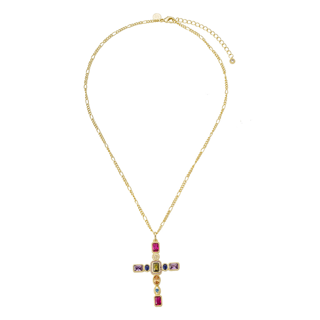 Collar Cruz con Circonias