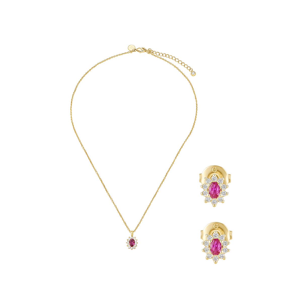 SET ARETES Y COLLAR RUBY