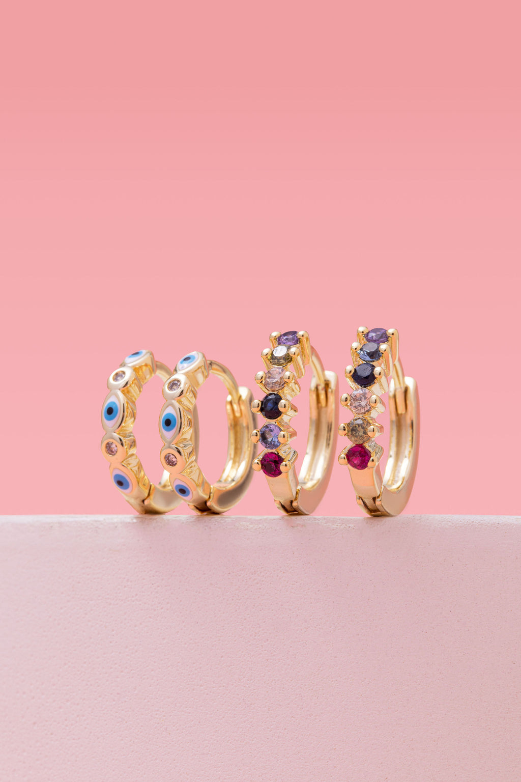 Aretes con Circonias Multicolor
