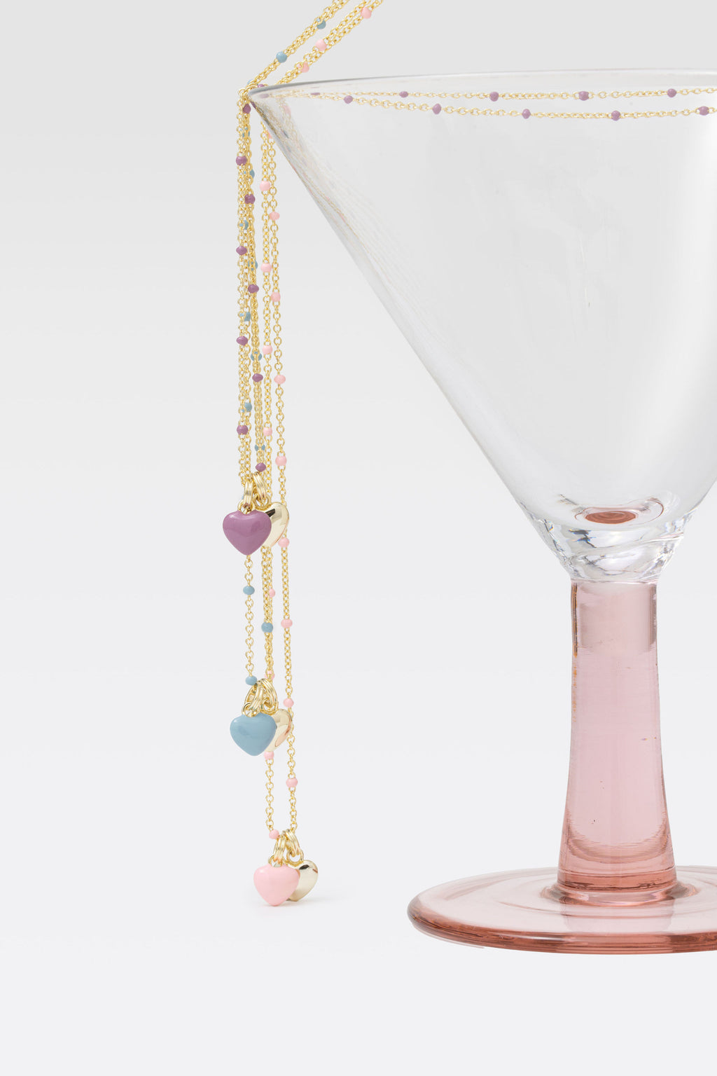 Collar de Corazones Rosa