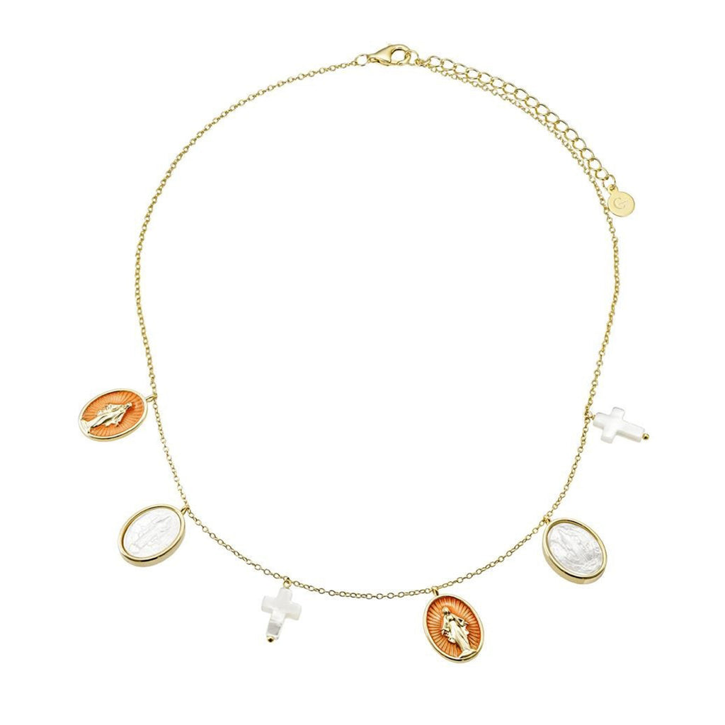 Collar Virgenes en Madre Perla