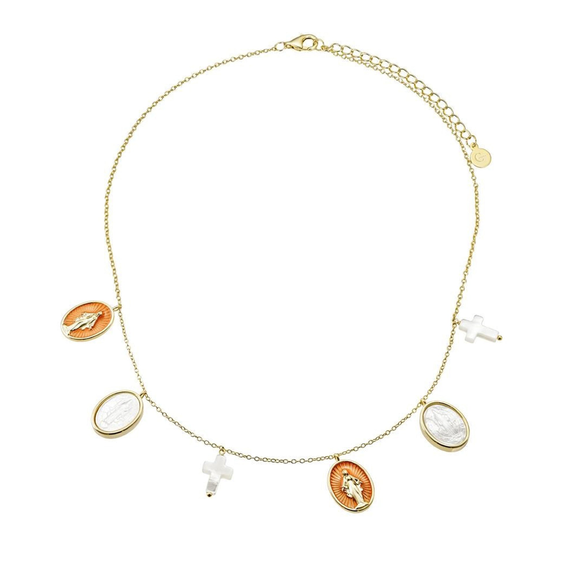 Collar Virgenes en Madre Perla