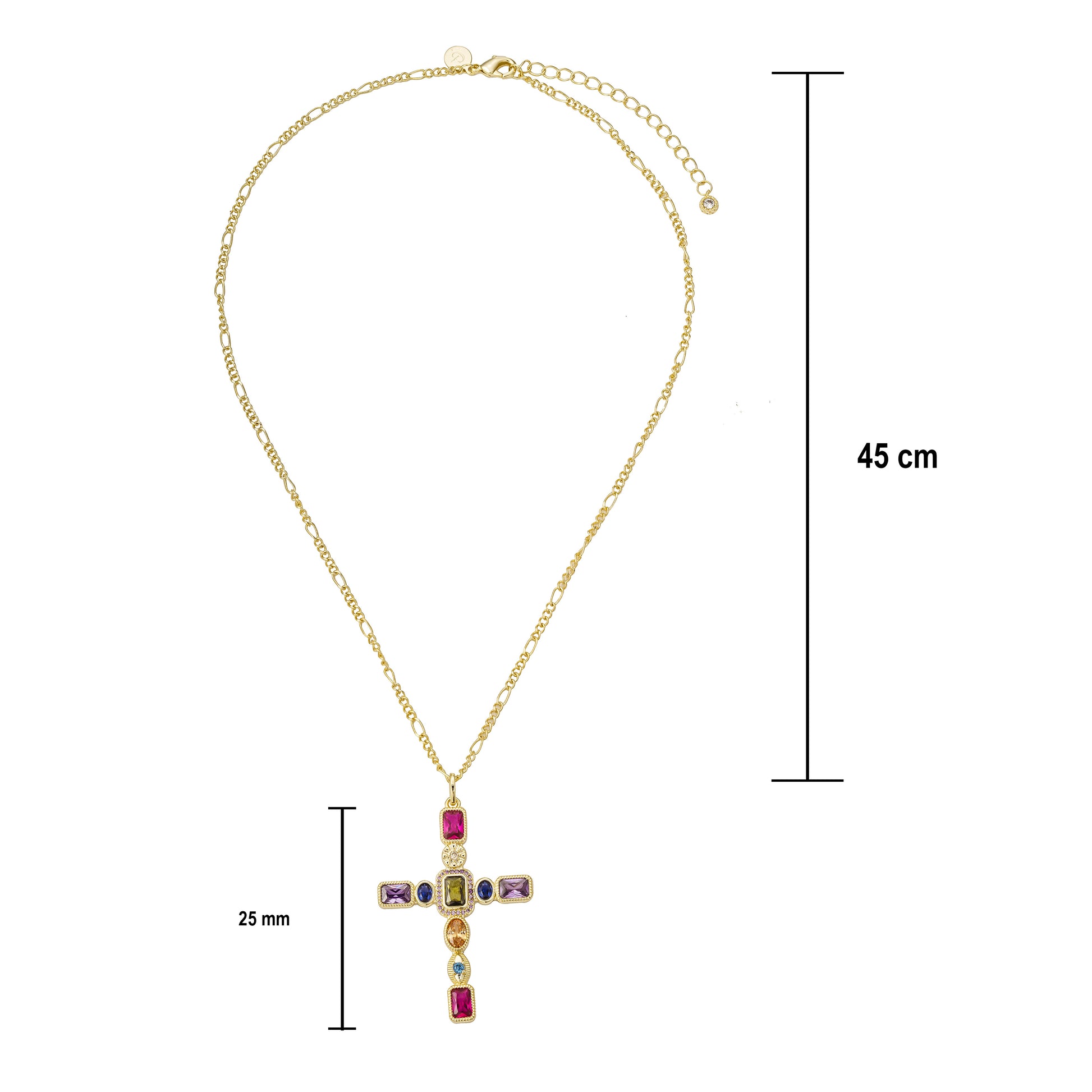 Collar Cruz con Circonias