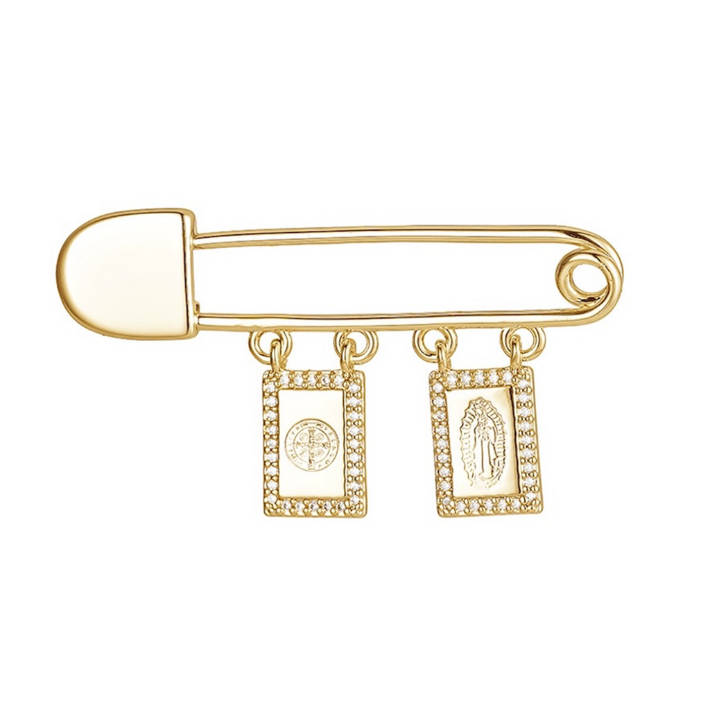 Pin Escapulario Virgen y San Benito