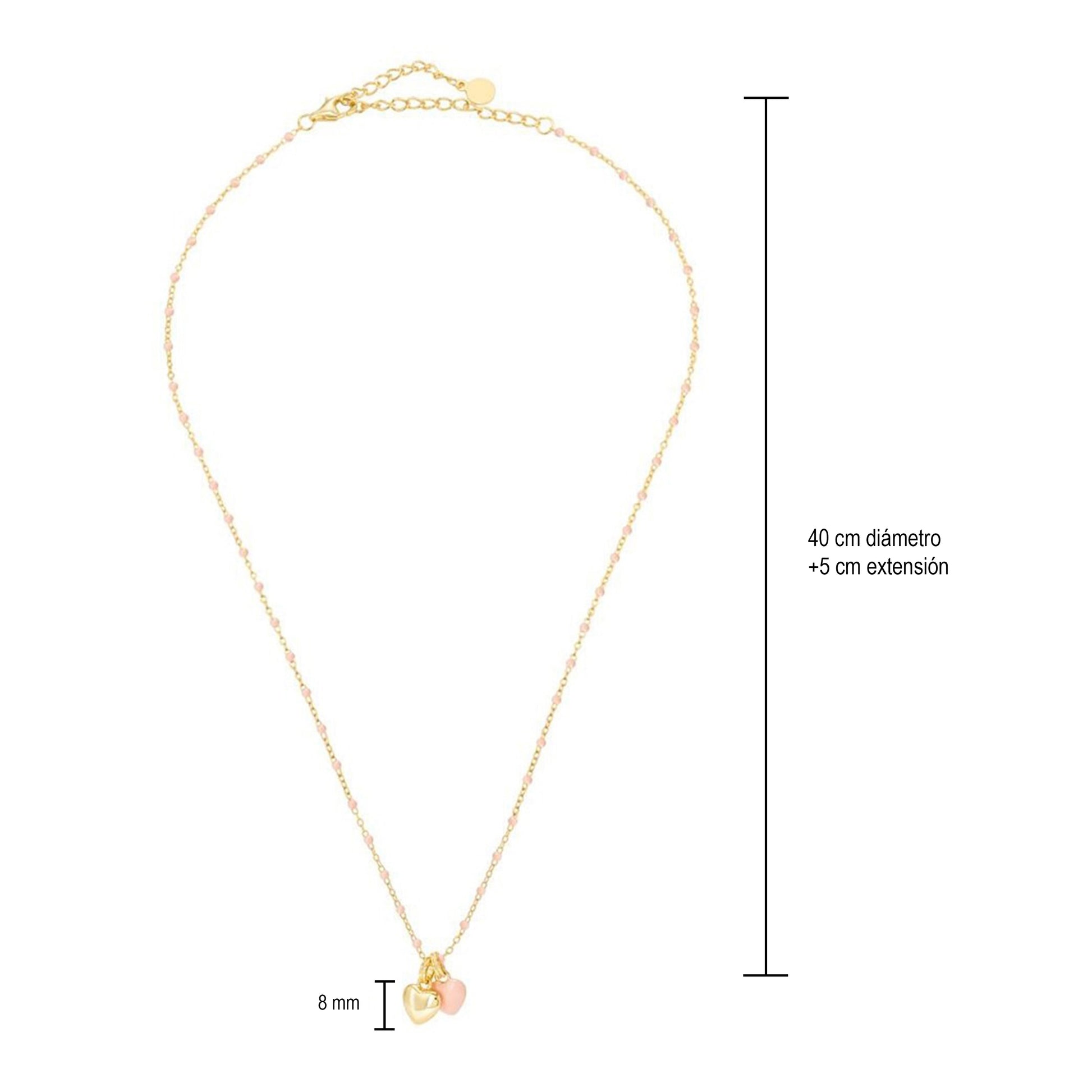 Collar de Corazones Rosa