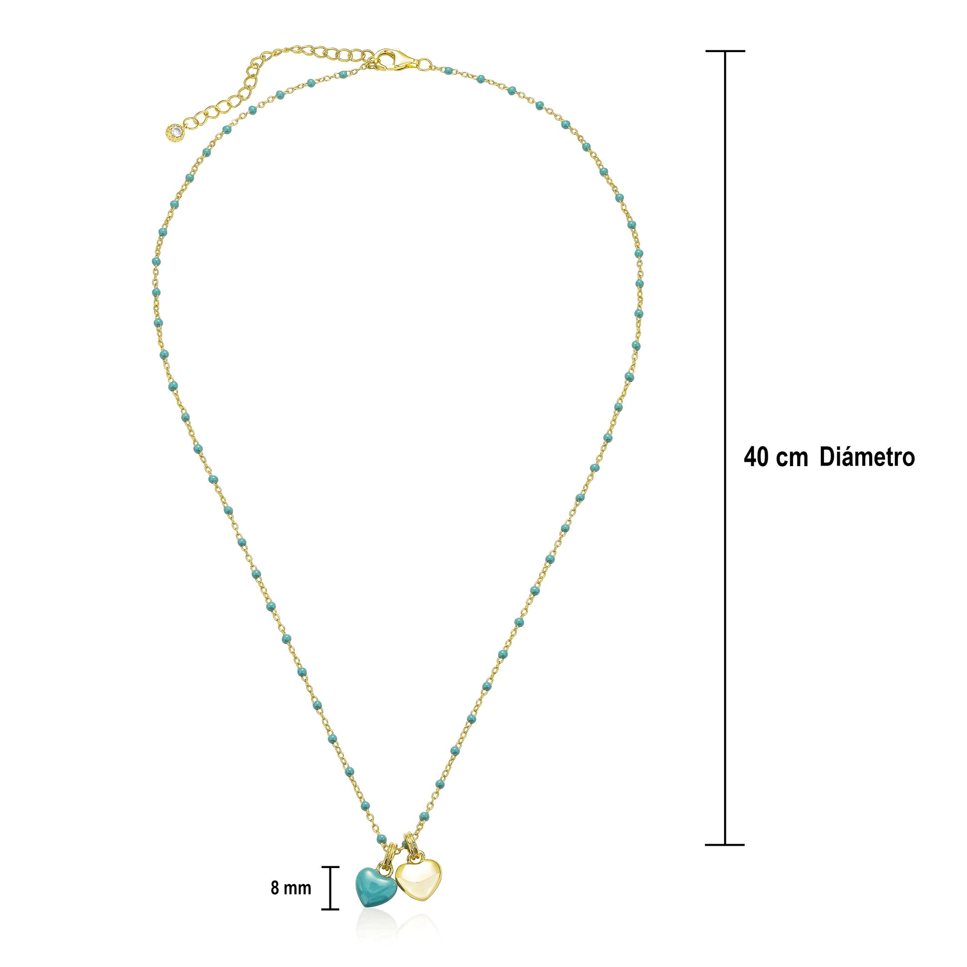 Collar de Corazones Azúl