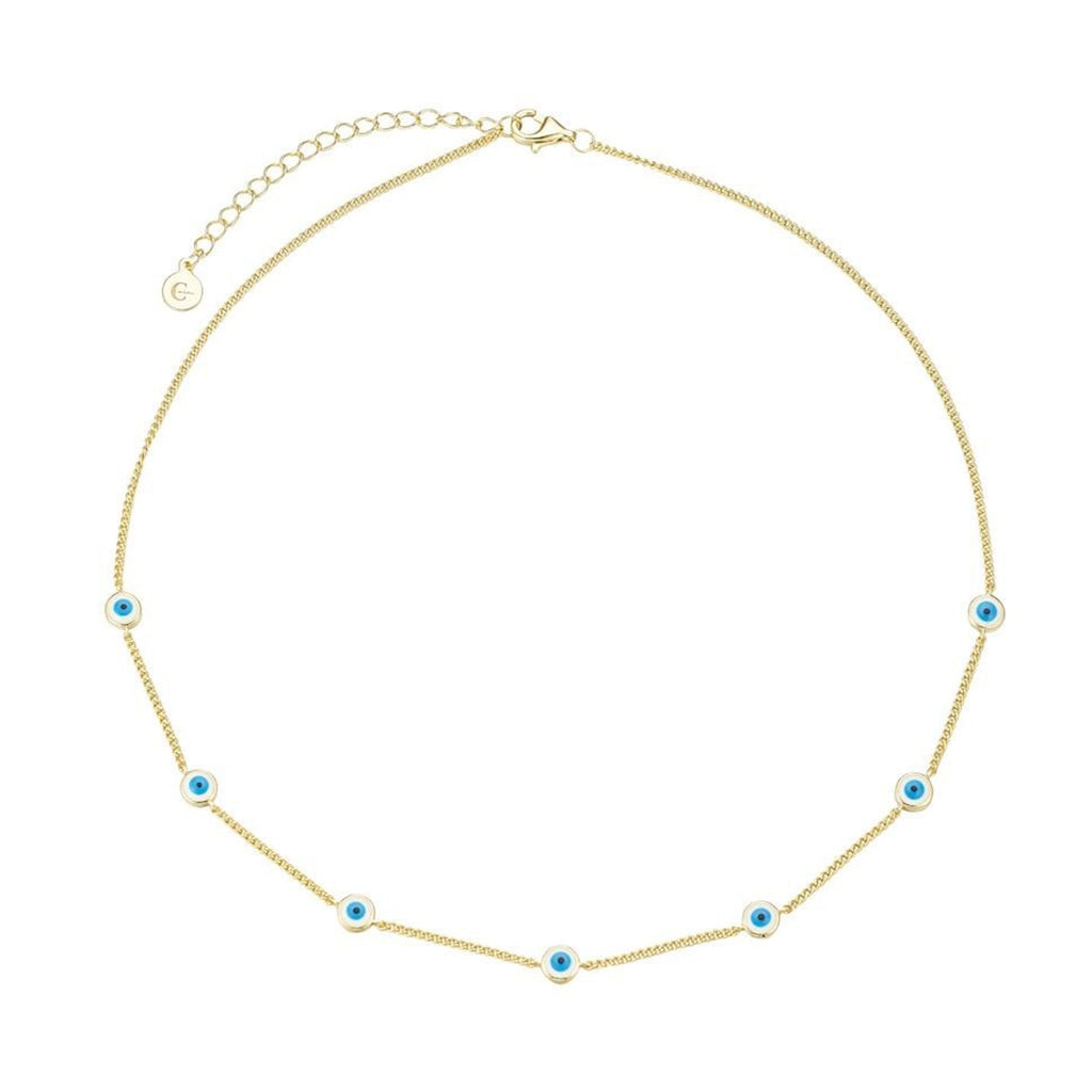 Collar Ojo Turco Dorado