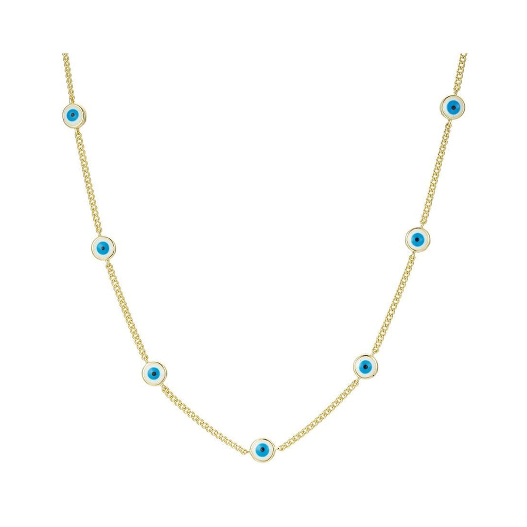 Collar Ojo Turco Dorado