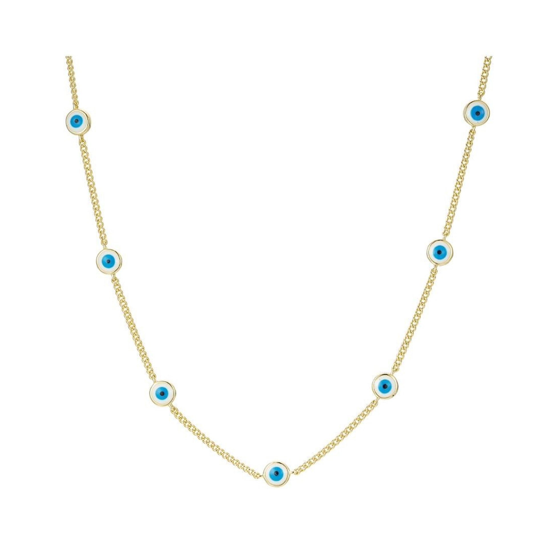 Collar Ojo Turco Dorado