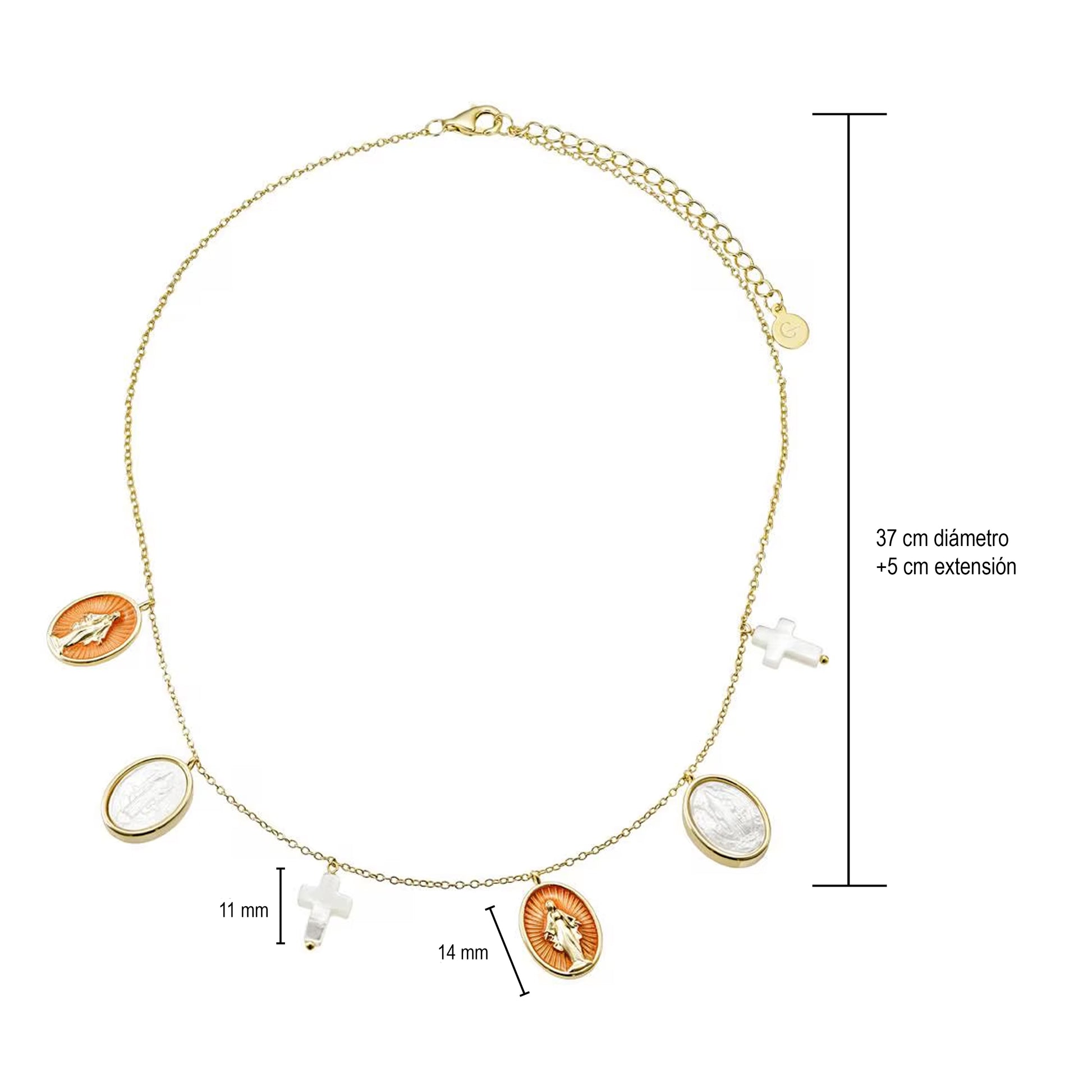 Collar con Dijes Religiosos