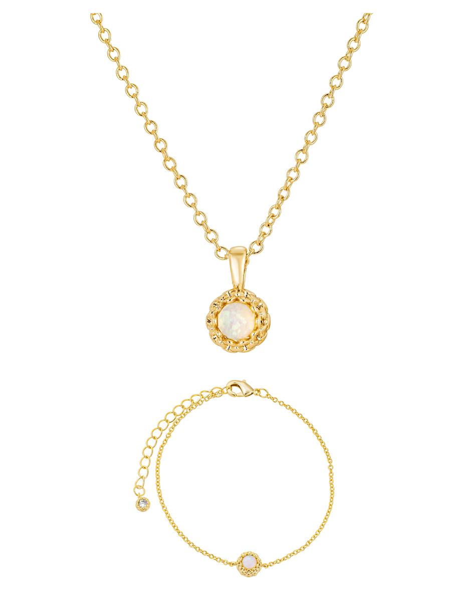 Set Collar y Pusera Flor de Alcachofa