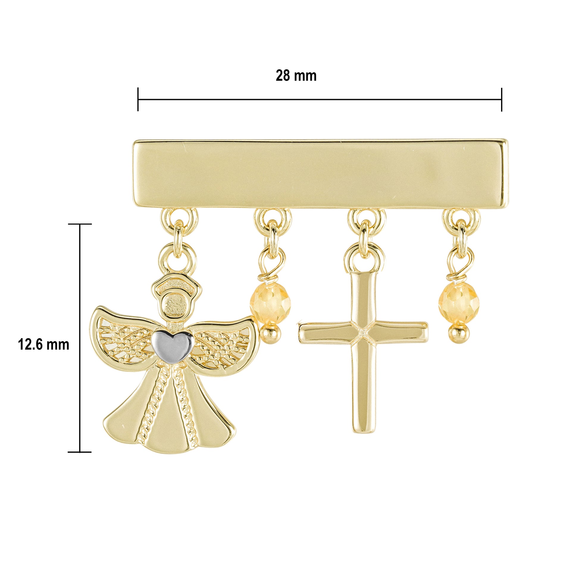 Pin de Bebé con Ángel y Cruz