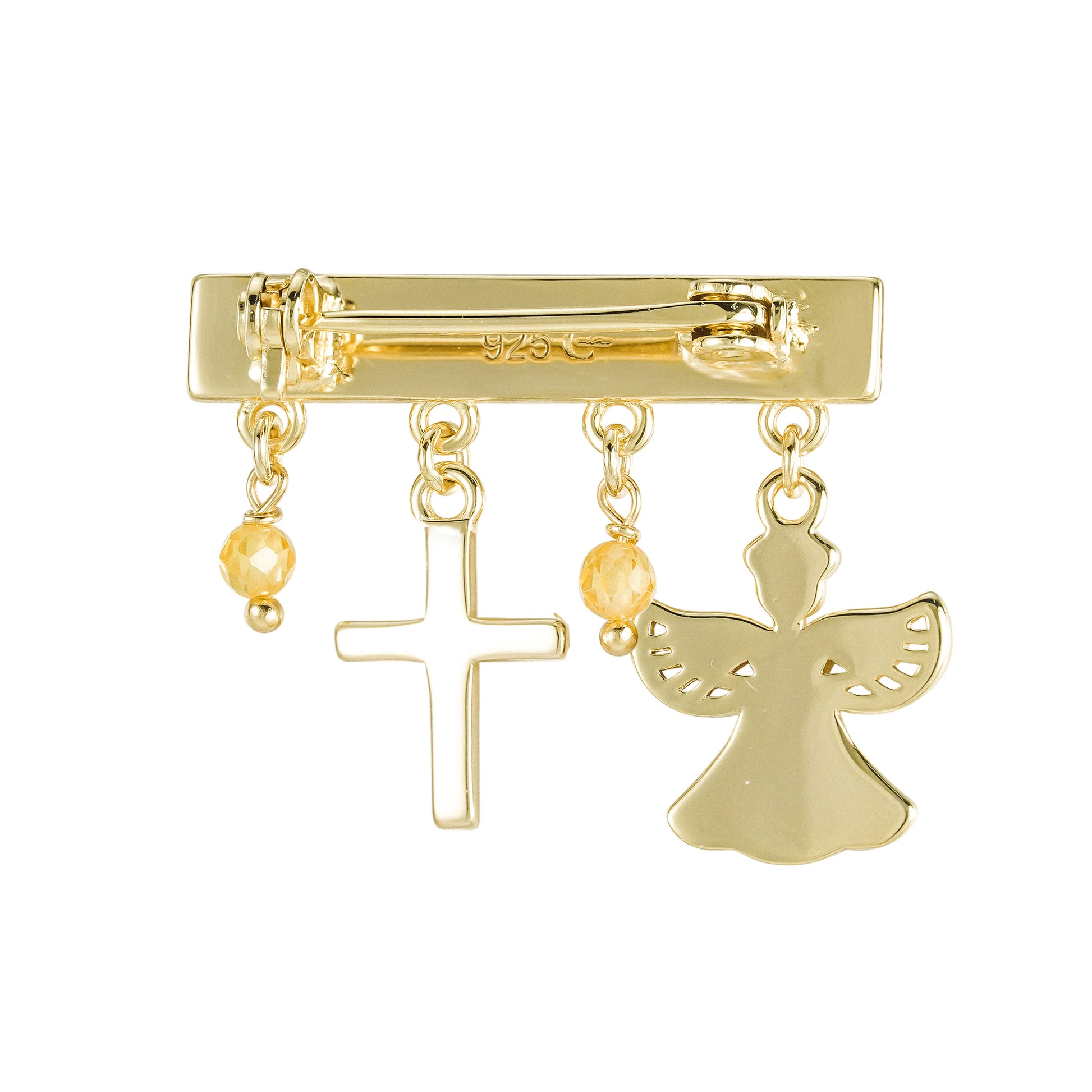 Pin de Bebé con Ángel y Cruz