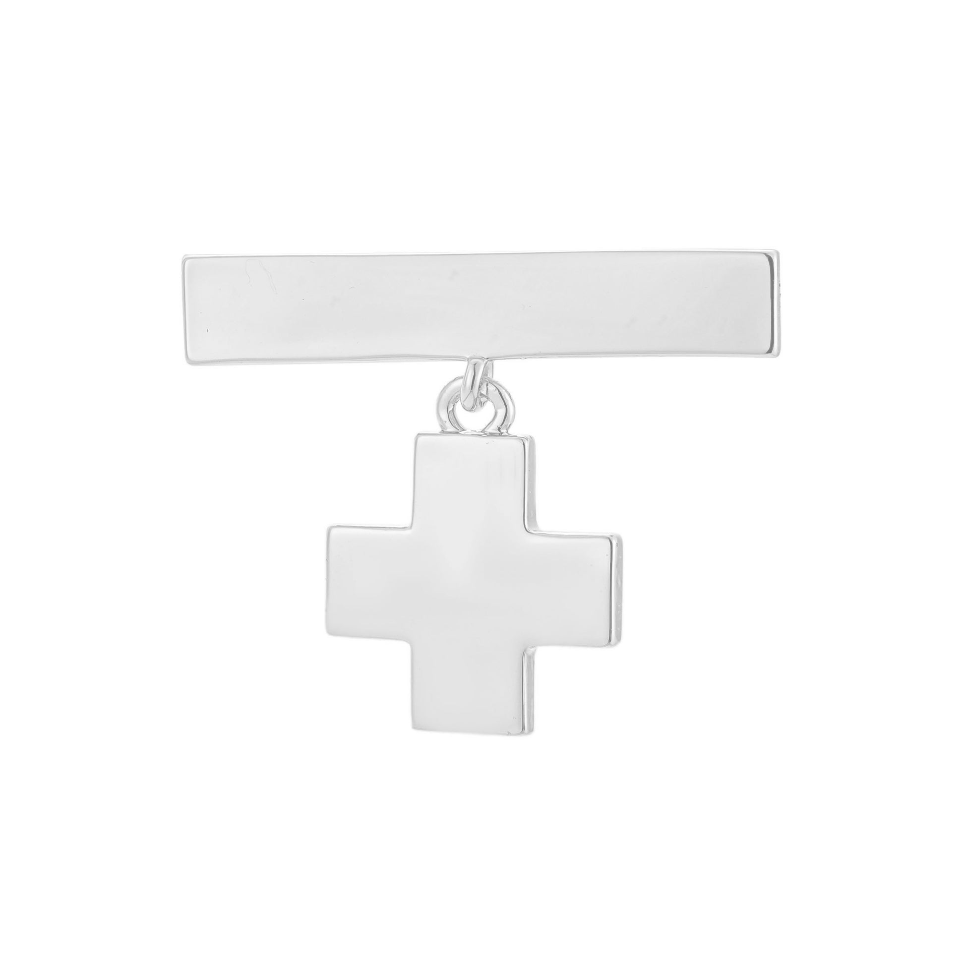 Pin de Bebé con Cruz Plata