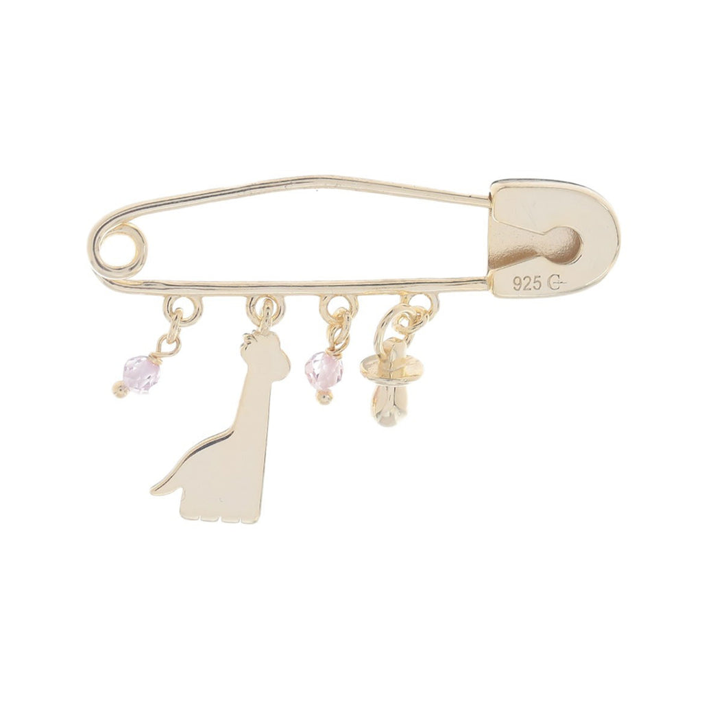 Pin de Bebe con Chupón y Jirafa