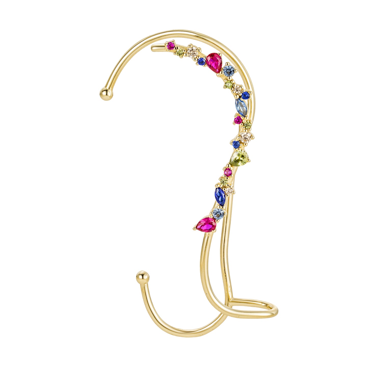 Earcuff con Circonias Colores