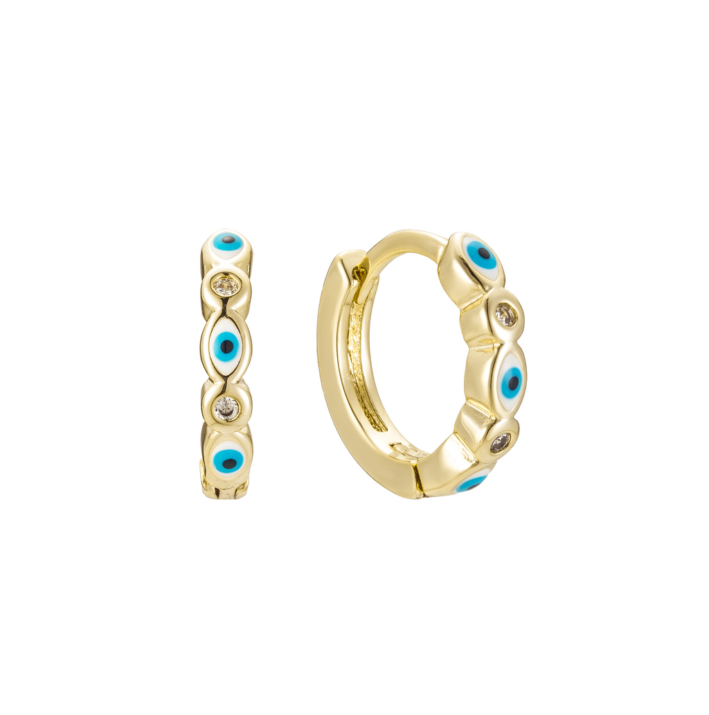 Aretes Huggie Ojo Turco