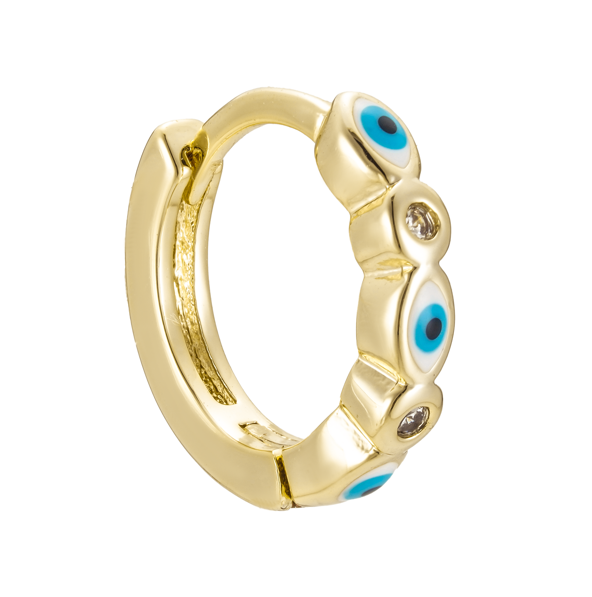 Aretes Huggie Ojo Turco