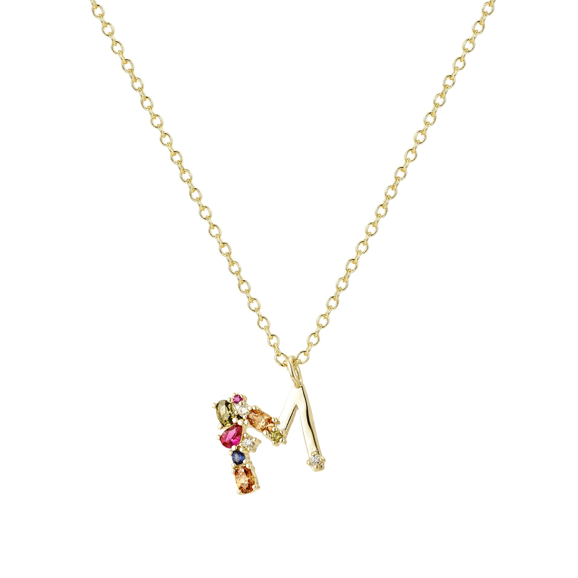 Collar Dorado con Inicial y Circonias