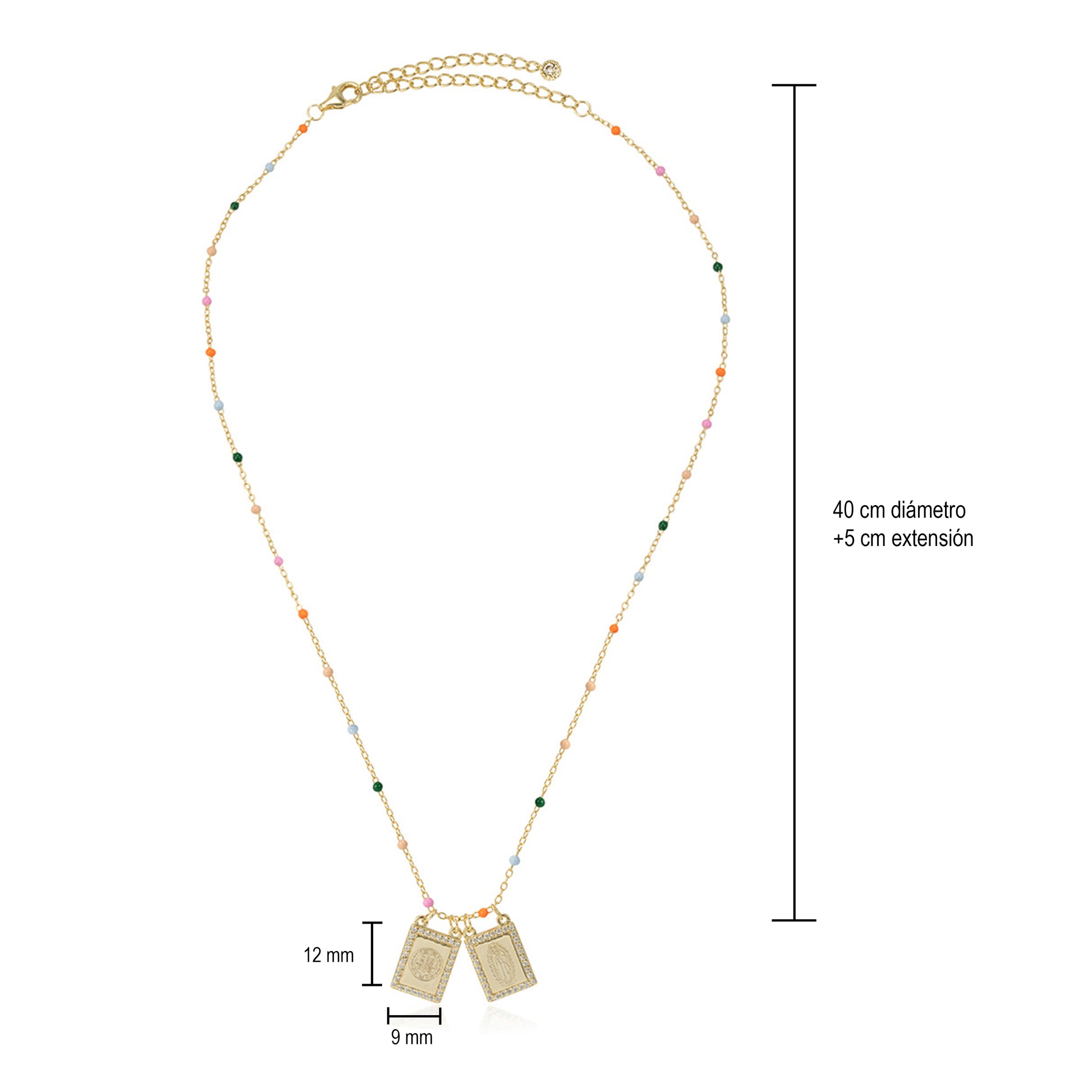 Escapulario San Benito y Virgen de Guadalupe