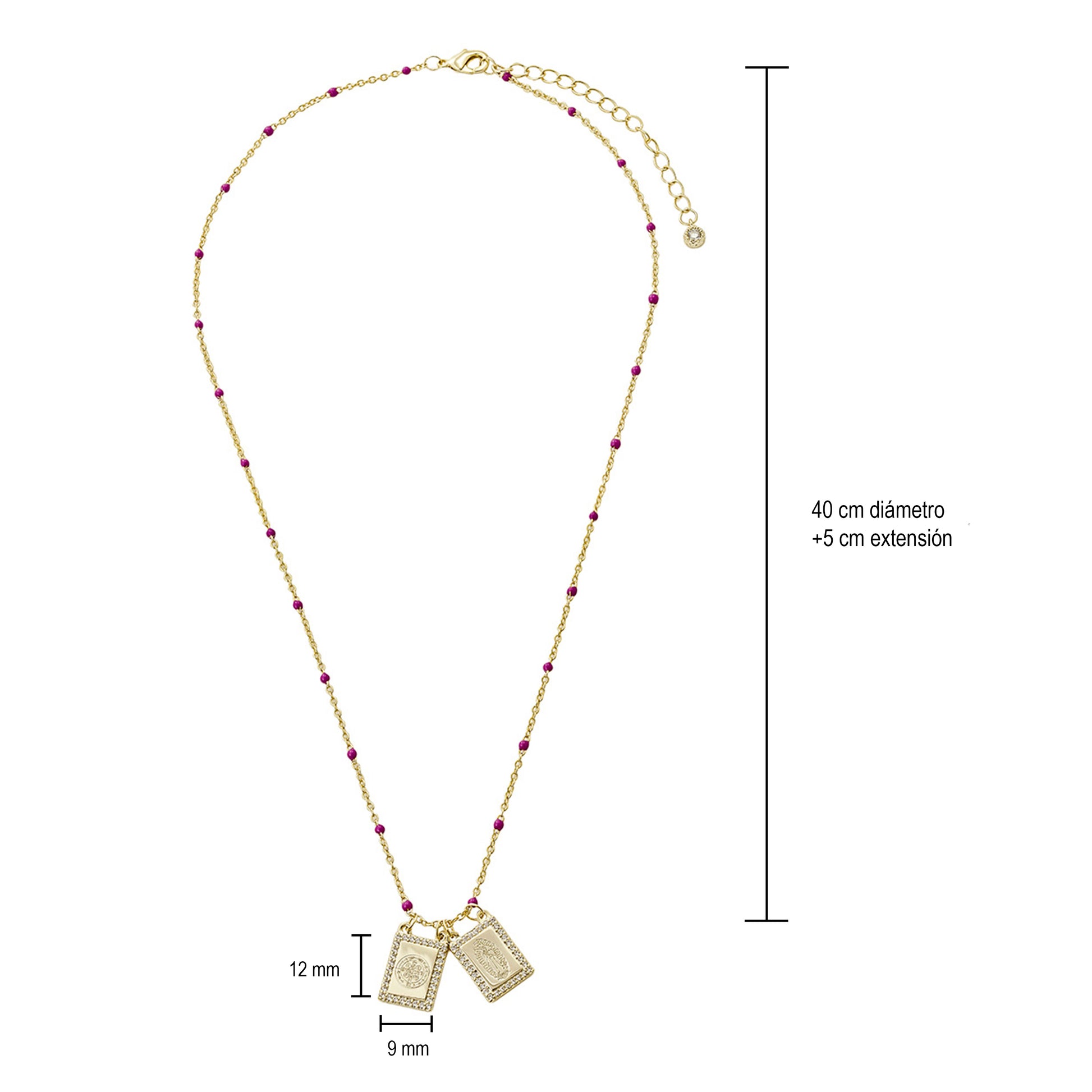 Escapulario San Benito y Virgen de Guadalupe