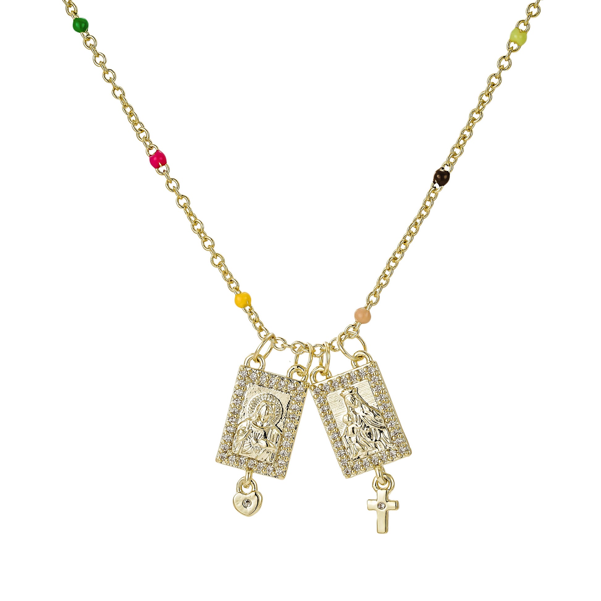 Escapulario Virgen de Carmen y Jesús