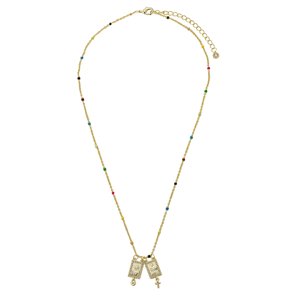 Escapulario Virgen de Carmen y Jesús