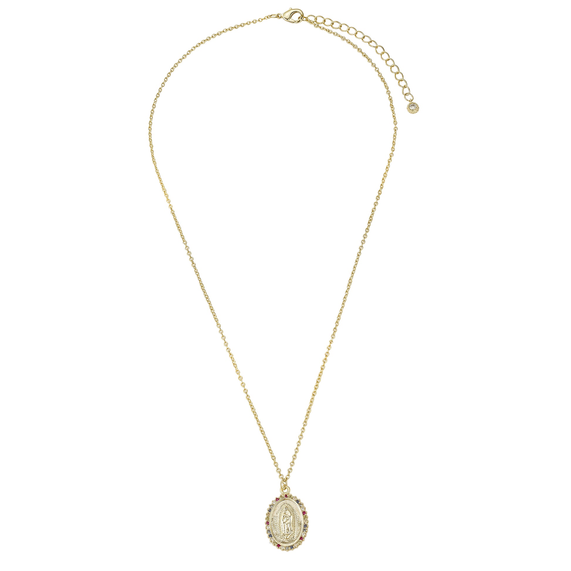 Collar Virgen de Guadalupe Dorado