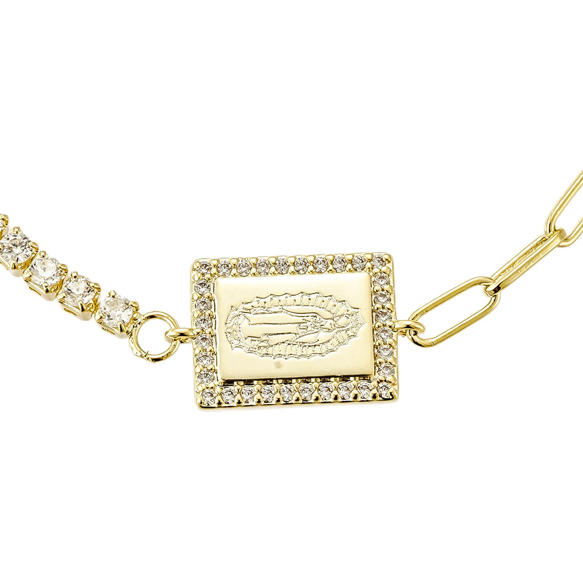 Pulsera Dorada Virgen de Guadalupe